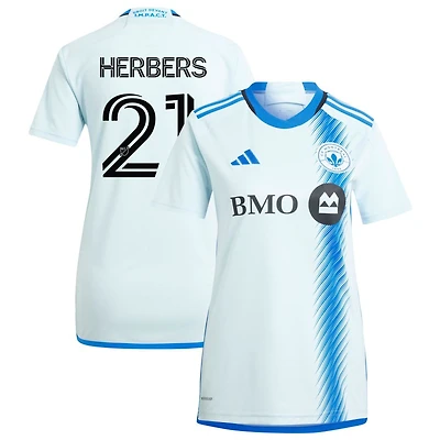 Fabian Herbers Women's adidas Light Blue CF Montreal 2024 La Main Replica Custom Jersey