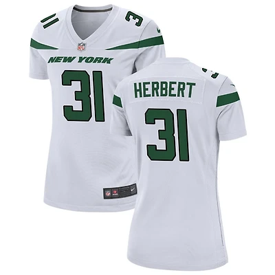 Khalil Herbert Women's Nike White New York Jets Custom Game Jersey