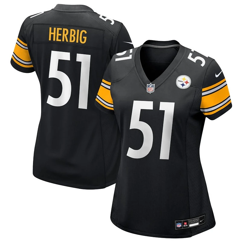 Nick Herbig Women's Nike Black Pittsburgh Steelers Custom Game Jersey