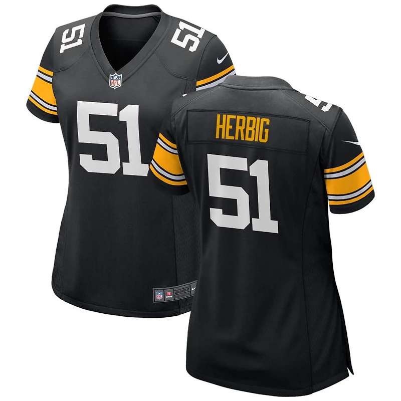 Nick Herbig Women's Nike Black Pittsburgh Steelers Alternate Custom Game Jersey