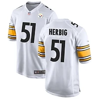 Nick Herbig Men's Nike White Pittsburgh Steelers Game Custom Jersey