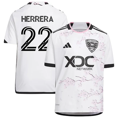 Aaron Herrera Youth adidas White D.C. United 2023 The Cherry Blossom Kit Replica Custom Jersey