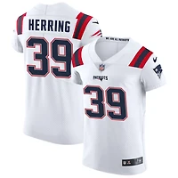 Tyron Herring Men's Nike White New England Patriots Vapor Elite Custom Jersey