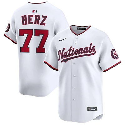 DJ Herz Youth Nike  White Washington Nationals Home Custom Limited Jersey
