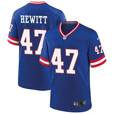 Neville Hewitt Men's Nike Royal New York Giants Classic Custom Game Jersey
