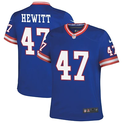 Neville Hewitt Youth Nike Royal New York Giants Classic Custom Game Jersey