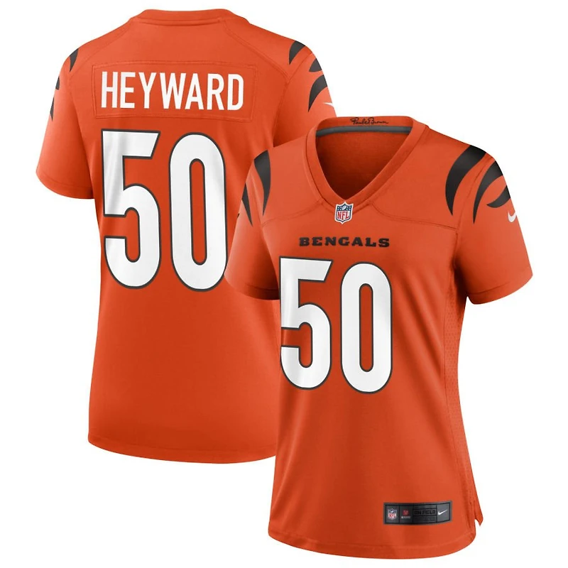 Shaka Heyward Women's Nike Orange Cincinnati Bengals Alternate Game Custom Jersey