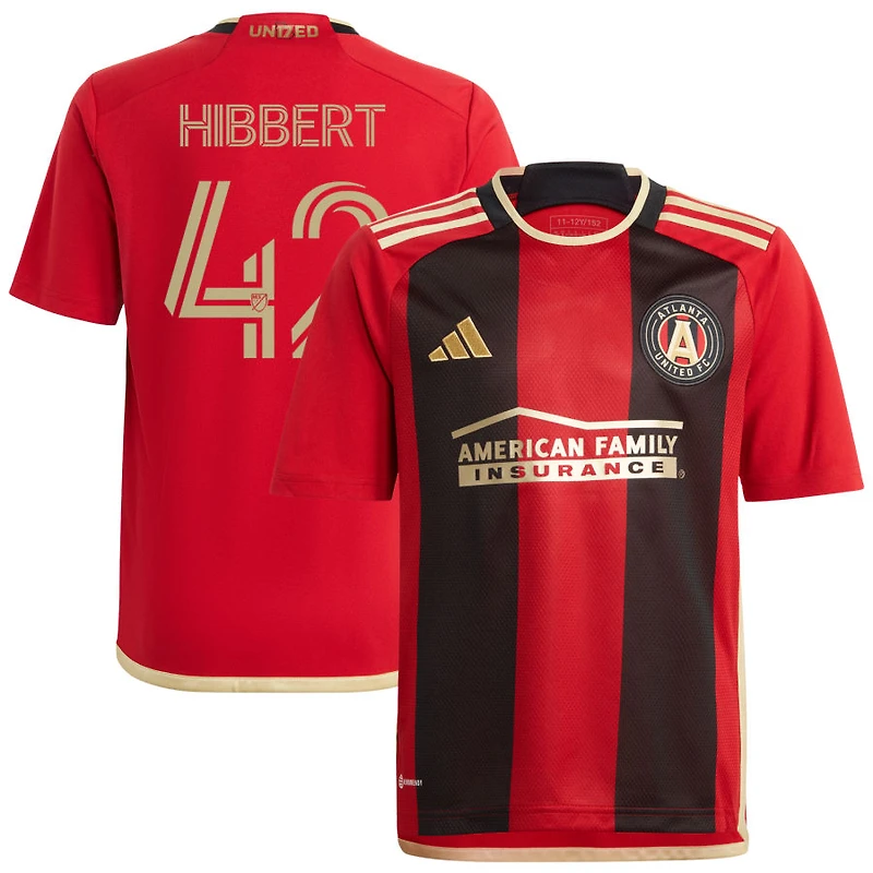 Jayden Hibbert Youth adidas Black Atlanta United FC 2023 The 17s' Kit Replica Custom Jersey
