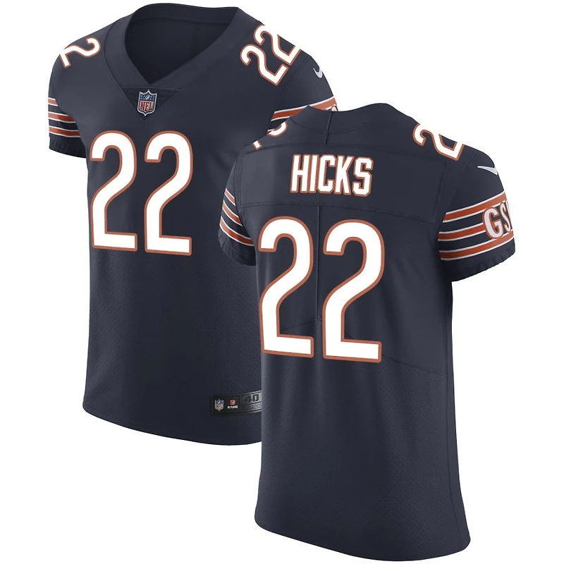 Elijah Hicks Men's Nike Navy Chicago Bears Vapor Untouchable Custom Elite Jersey