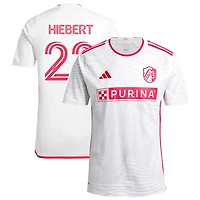 Kyle Hiebert Men's adidas  White St. Louis City SC 2024 The Confluence Kit Replica Custom Jersey