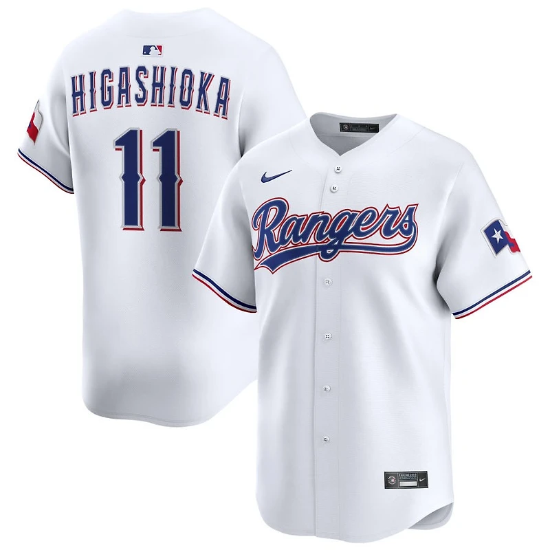 Kyle Higashioka Men's Nike White Texas Rangers Home Limited Custom Jersey