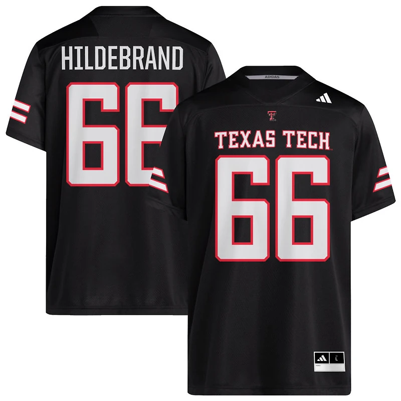 Jackson Hildebrand Men's adidas Black Texas Tech Red Raiders Alternate Pick-A-Player NIL Replica Football Jersey