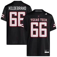 Jackson Hildebrand Men's adidas  Black Texas Tech Red Raiders Alternate Pick-A-Player NIL Replica Football Jersey