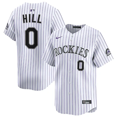 Jaden Hill Men's Nike White Colorado Rockies Home Limited Custom Jersey