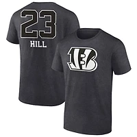 Men's Charcoal Cincinnati Bengals Personalized Name & Number Monochrome T-Shirt