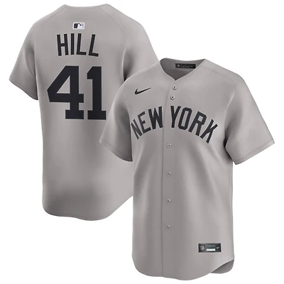 Tim Hill Men's Nike Gray New York Yankees Away Limited Custom Jersey