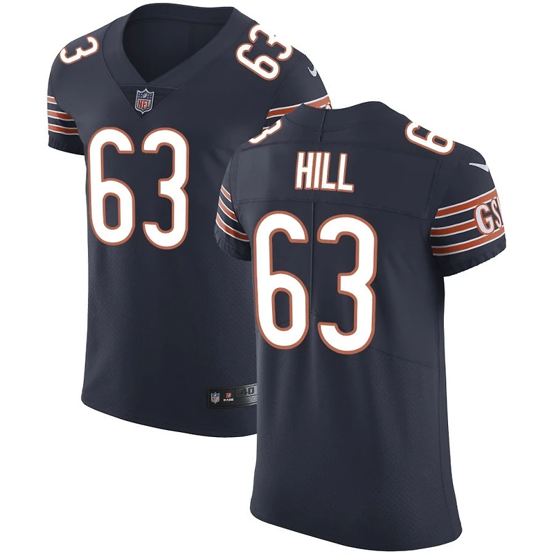 Trey Hill Men's Nike Navy Chicago Bears Vapor Untouchable Custom Elite Jersey
