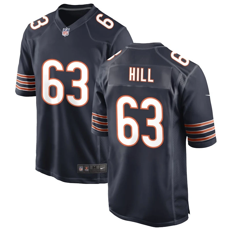 Trey Hill Men's Nike Navy Chicago Bears Custom Game Jersey