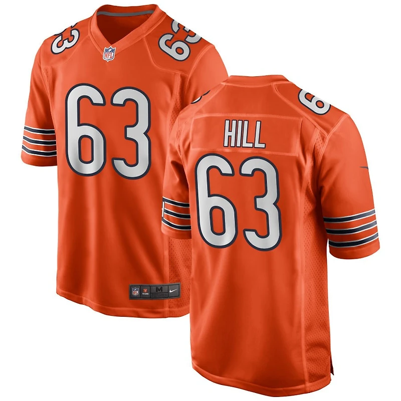 Trey Hill Men's Nike Orange Chicago Bears Alternate Custom Game Jersey