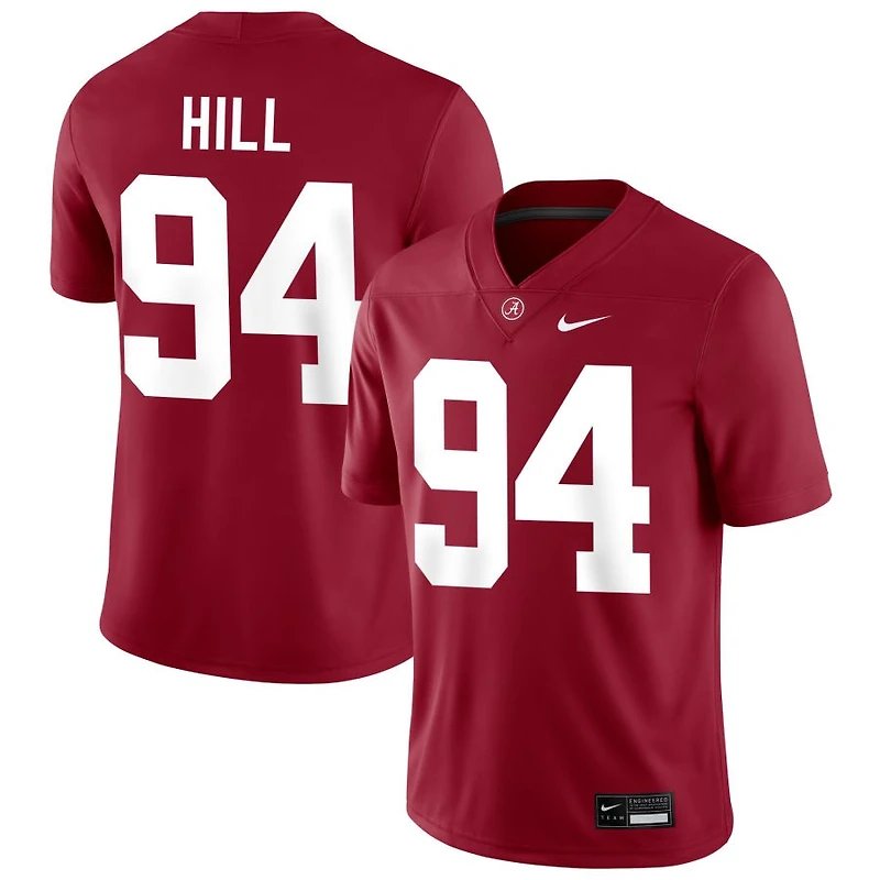Edric Hill Men's Nike Crimson Alabama Crimson Tide NIL Pick-A-Player Football Replica Jersey