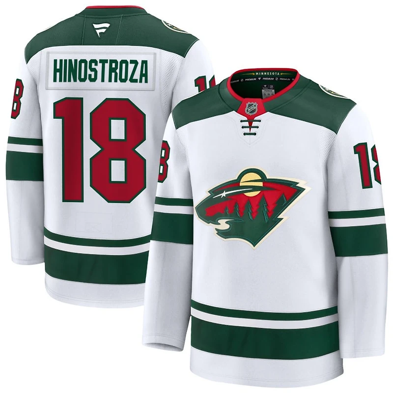 Vincent Hinostroza Men's Fanatics White Minnesota Wild Away Premium Custom Jersey