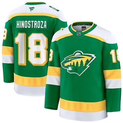 Vincent Hinostroza Men's Fanatics Green Minnesota Wild Alternate Premium Custom Jersey