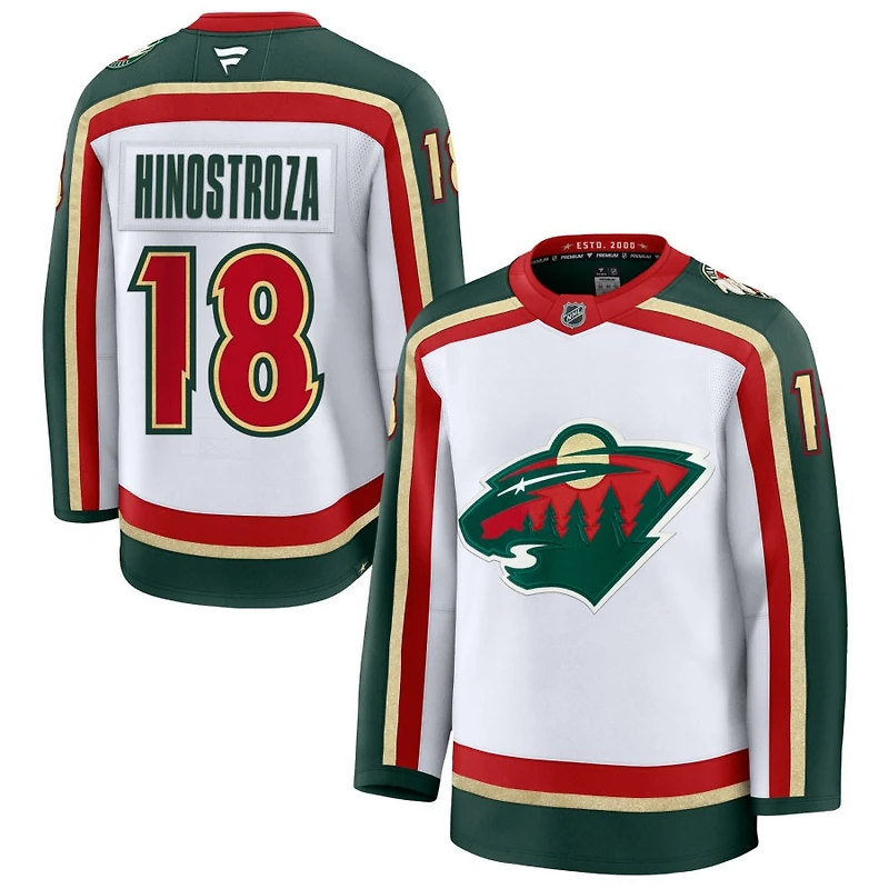 Vincent Hinostroza Men's Fanatics  White Minnesota Wild 25th Anniversary Premium Custom Jersey