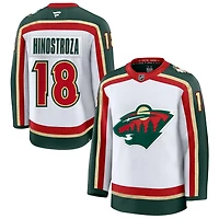 Vincent Hinostroza Men's Fanatics  White Minnesota Wild 25th Anniversary Premium Custom Jersey