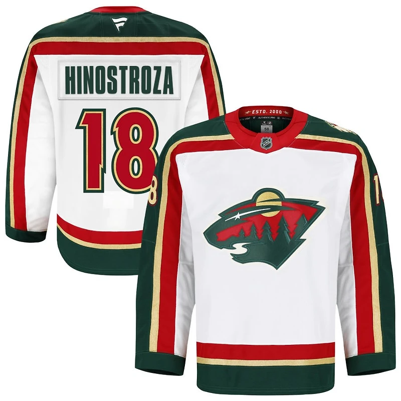 Vincent Hinostroza Men's Fanatics White Minnesota Wild 25th Anniversary Authentic Pro Custom Jersey
