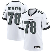 Myles Hinton Men's Nike White Philadelphia Eagles Custom Game Jersey