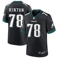 Myles Hinton Men's Nike Black Philadelphia Eagles Alternate Custom Game Jersey