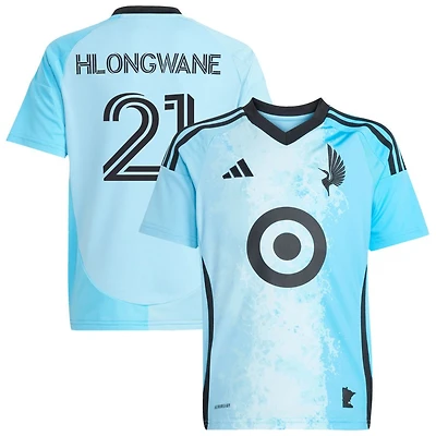 Bongokuhle Hlongwane Youth adidas  Blue Minnesota United FC 2025 CONVERGENCE Replica Custom Jersey