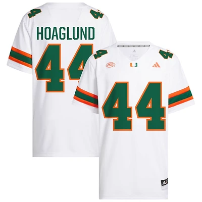 Luke Hoaglund Men's adidas White Miami Hurricanes NIL Pick-A-Player White Premier Football Jersey