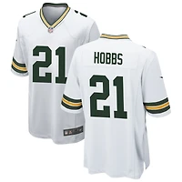 Nate Hobbs Men's Nike White Green Bay Packers Custom Game Jersey