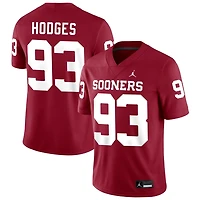 Ace Hodges Men's Jordan Brand Crimson Oklahoma Sooners NIL Pick-A-Player Football Replica Jersey