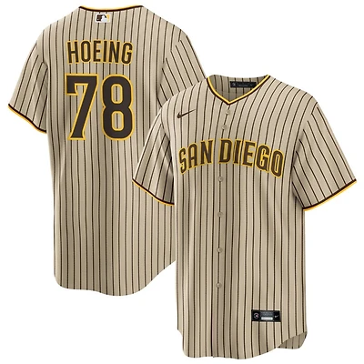 Bryan Hoeing Men's Nike Brown San Diego Padres Road Custom Replica Jersey