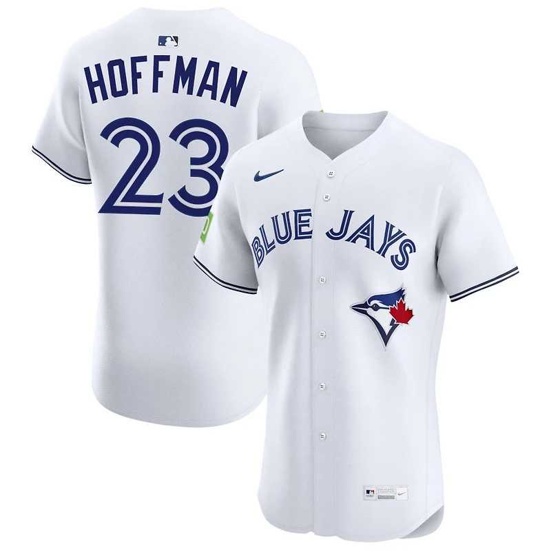 Jeff Hoffman Men's Nike White Toronto Blue Jays Home Elite Sponsor Patch Custom Jersey
