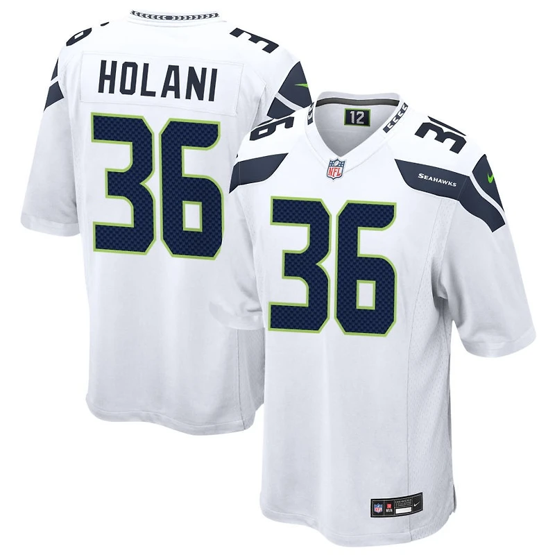 George Holani Men's Nike  White Seattle Seahawks Custom Game Jersey