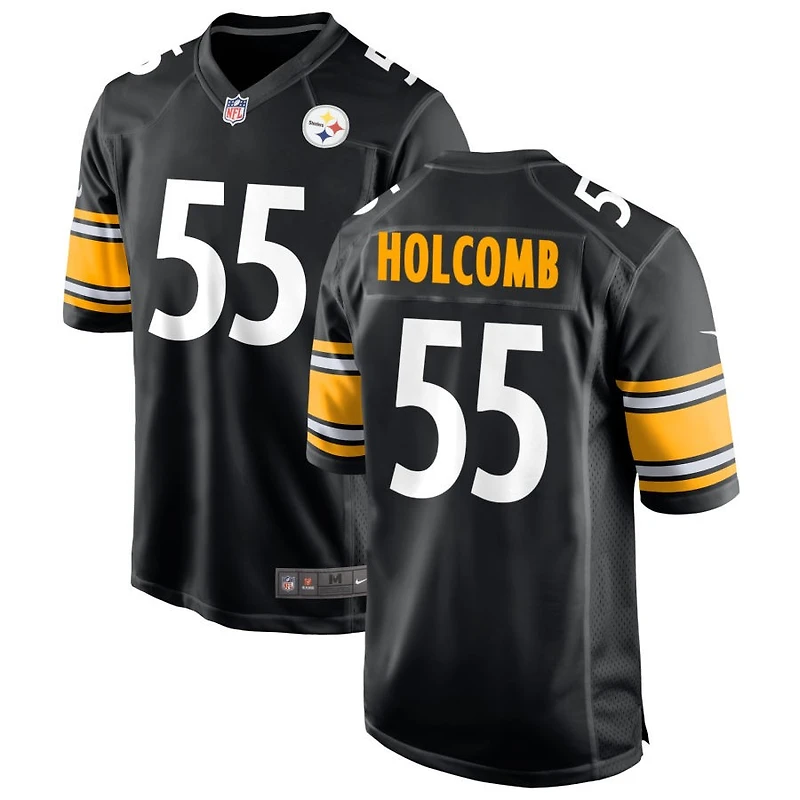Cole Holcomb Men's Nike Black Pittsburgh Steelers Custom Game Jersey