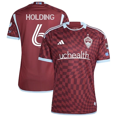 Rob Holding Men's adidas Burgundy Colorado Rapids 2024 One Flag Kit Authentic Custom Jersey