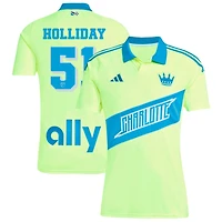 Nick Holliday Men's adidas Yellow Charlotte FC 2025 Third Replica Custom Jersey