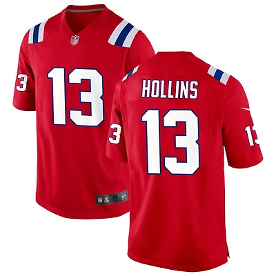 Mack Hollins Men's Nike Red New England Patriots Alternate Custom Jersey