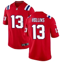 Mack Hollins Men's Nike Red New England Patriots Alternate Custom Jersey