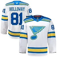 Dylan Holloway Men's Fanatics White St. Louis Blues Away Authentic Pro Custom Jersey