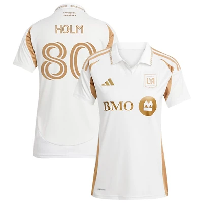 Odin Thiago Holm Women's adidas  White LAFC 2025 Secondary Replica Custom Jersey