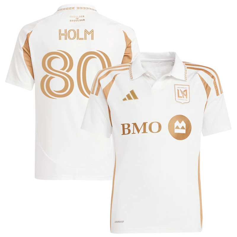 Odin Thiago Holm Youth adidas White LAFC 2025 Secondary Replica Custom Jersey