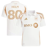 Odin Thiago Holm Youth adidas  White LAFC 2025 Secondary Replica Custom Jersey