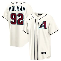 Grant Holman Men's Nike  Cream Arizona Diamondbacks Home Custom Replica Jersey
