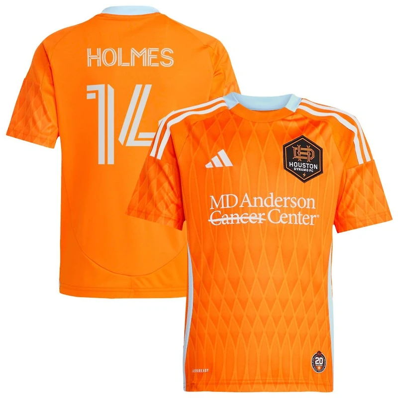 Duane Holmes Youth adidas Orange Houston Dynamo FC 2025 Season 20 Replica Custom Jersey