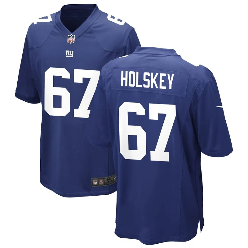 Reid Holskey Men's Nike Royal New York Giants Custom Game Jersey